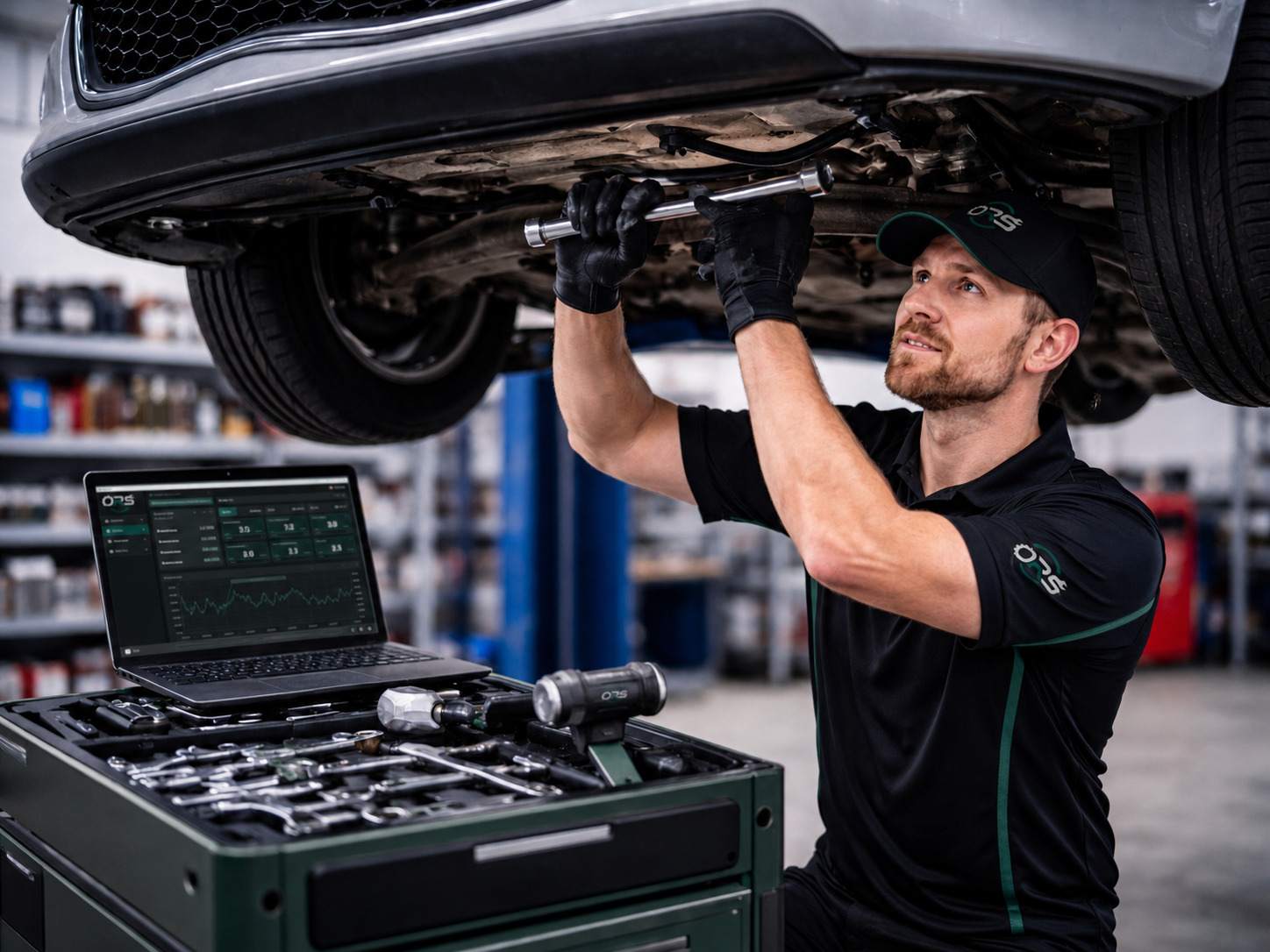 ORS Autos technician servicing a fleet vehicle